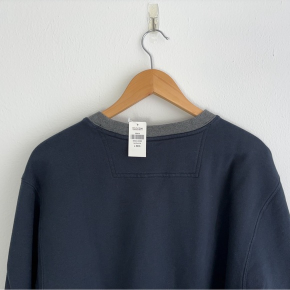 NWT Men’s LL Bean Athletic Crewneck Sweatshirt SZ Large Navy blue - Picture 14 of 14